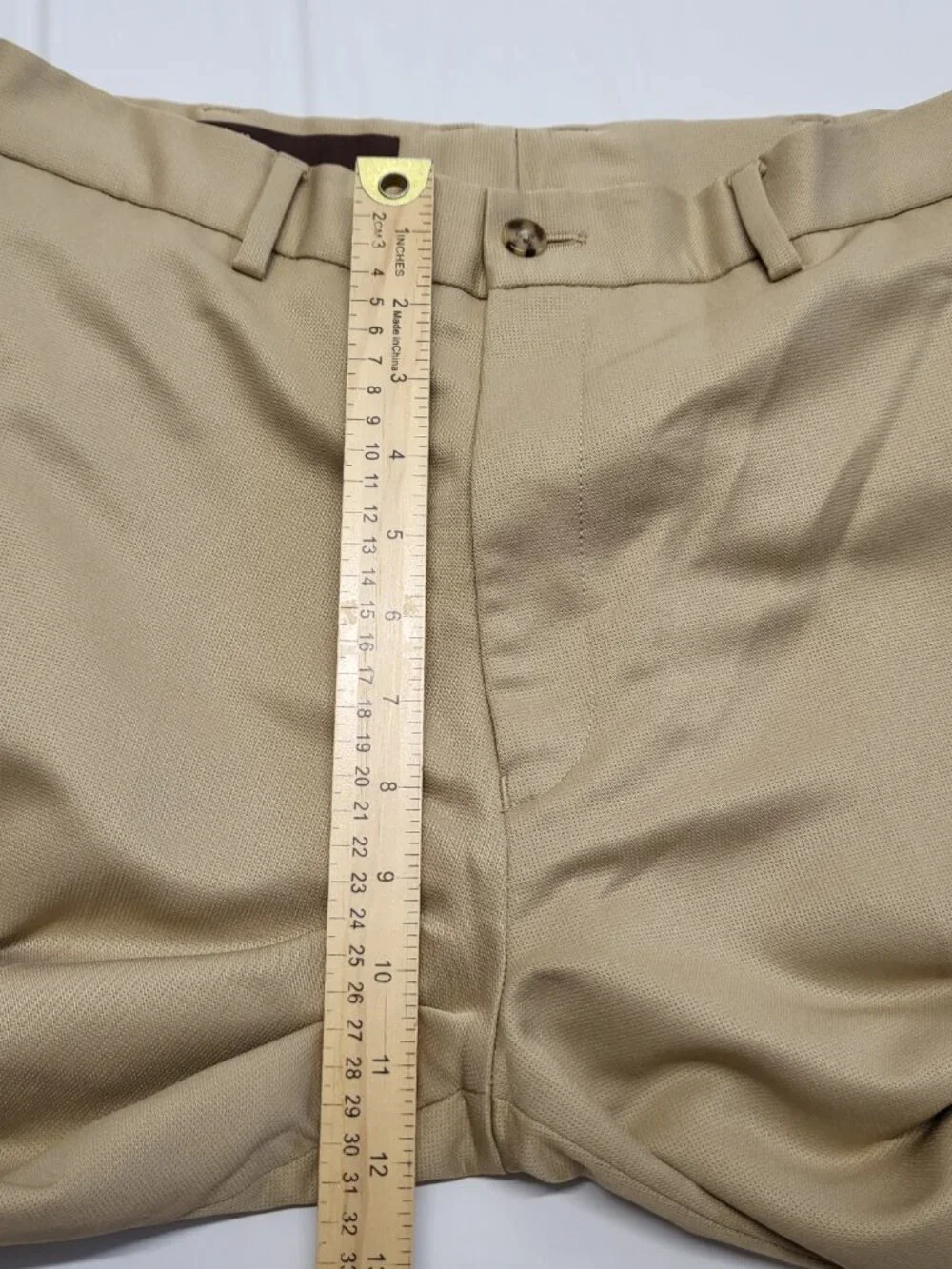 Perry Ellis Pants Mens 32 X 30 (Tag34X32) Straight Leg Beige Preppy